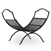 19 Inch Folding Fireplace Log Rack with Convenient Handle